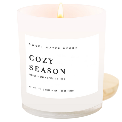 Cozy Season 11 oz Soy Candle - Fall Decor & Gifts