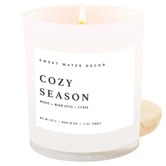 Cozy Season 11 oz Soy Candle - Fall Decor & Gifts
