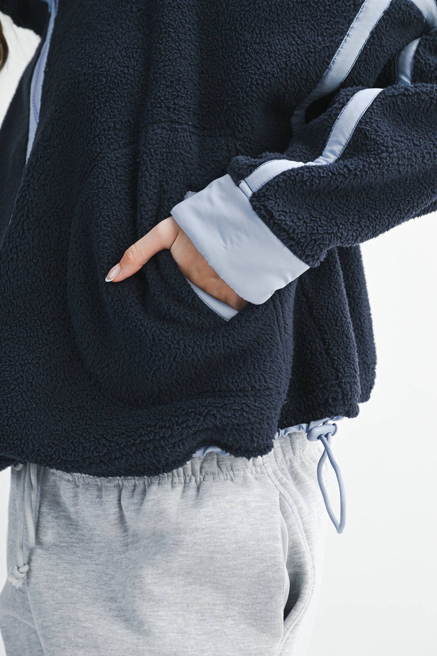 Contrast Trim Fleece Half-Zip