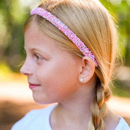 Thin Sequin Headband - Non Slip Hair Accessories for Kids
