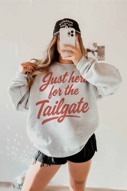 HERE FOR THE TAILGATE OVERSIZED SWEATSHIRT