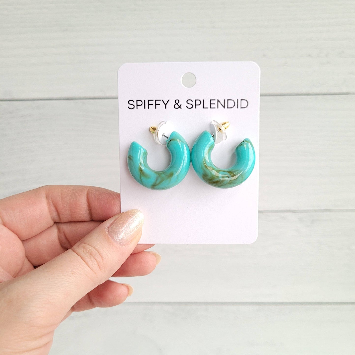 Chloe Hoops - Turquoise // Jewelry, Earrings