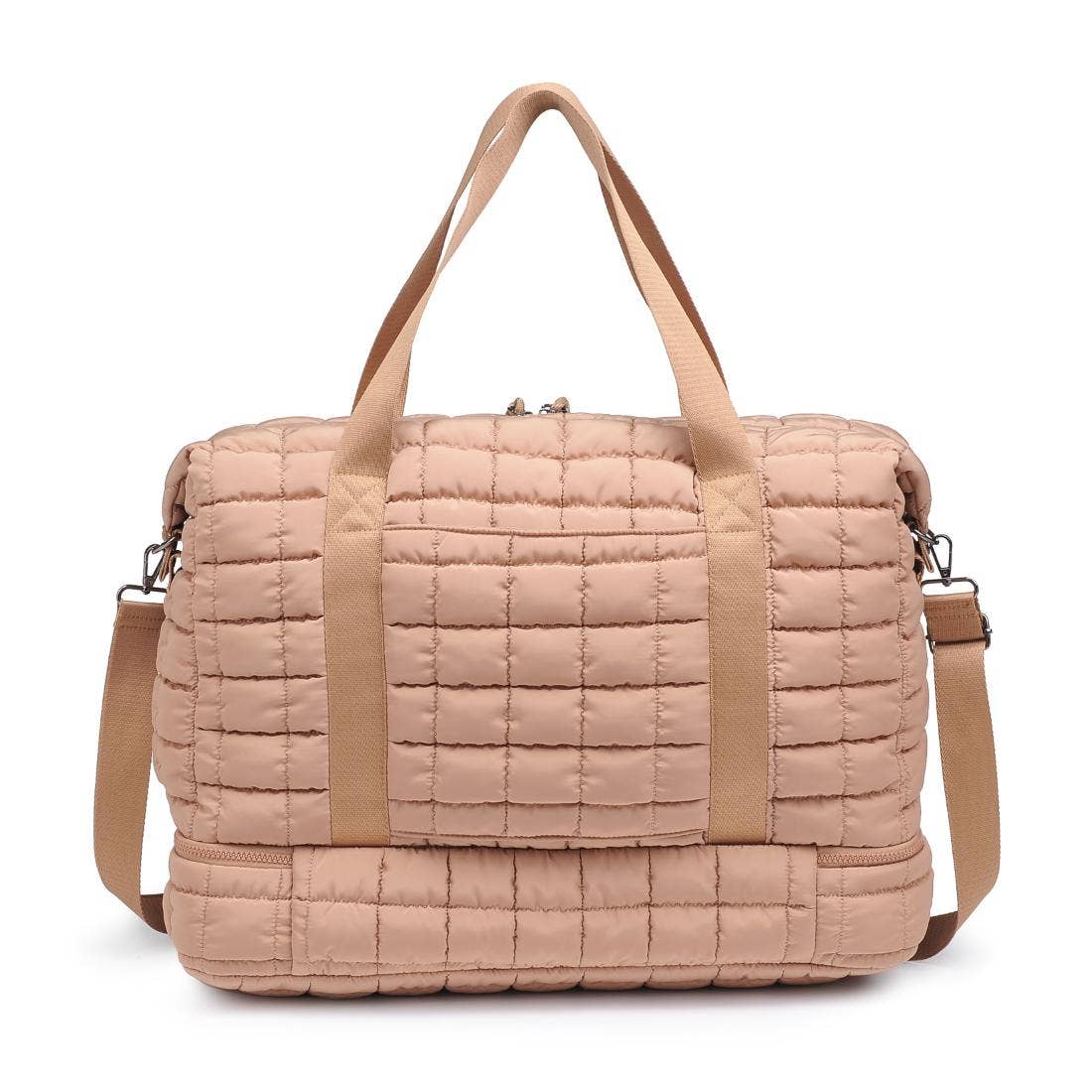Globetrotter Quilted Nylon Puffer Travel Weekender