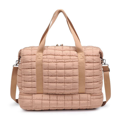 Globetrotter Quilted Nylon Puffer Travel Weekender