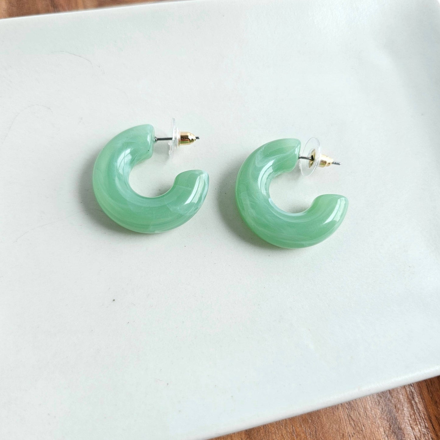 Chloe Hoops - Sage // Jewelry, Earrings, Fall