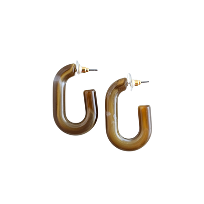 Joanna Hoops - Brown // Jewelry, Earrings, Fall