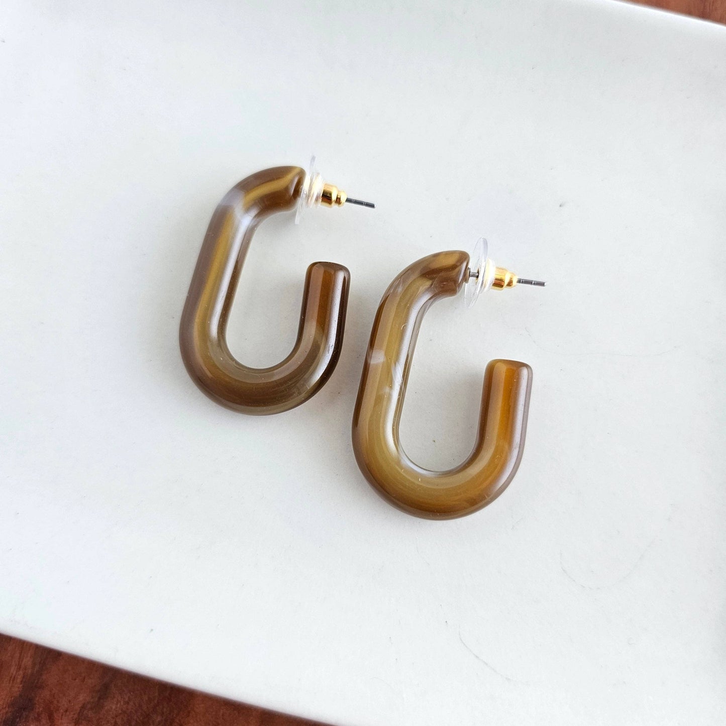 Joanna Hoops - Brown // Jewelry, Earrings, Fall