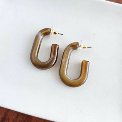 Joanna Hoops - Brown // Jewelry, Earrings, Fall