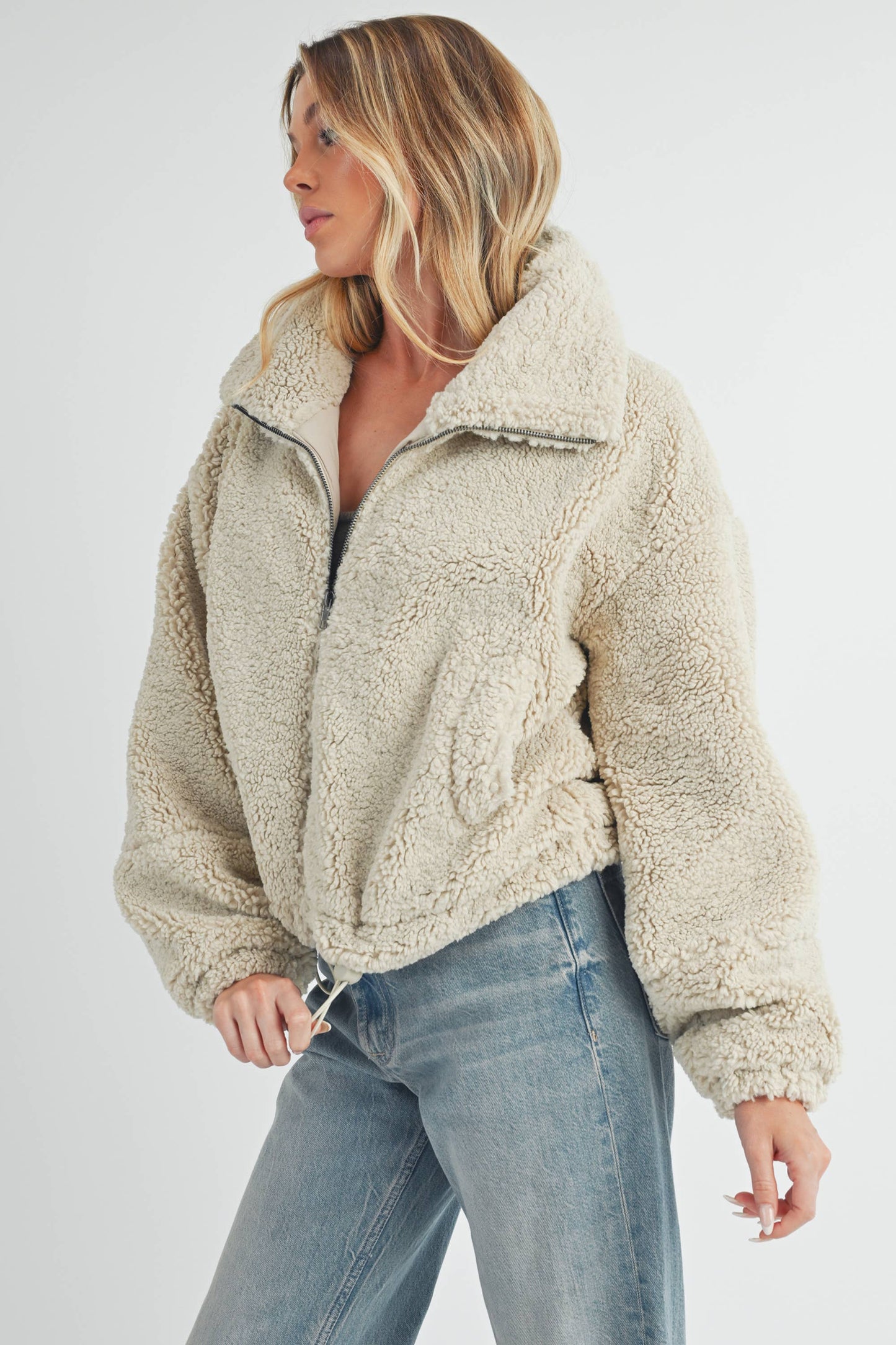 Kaori Jacket - Bone Fleece