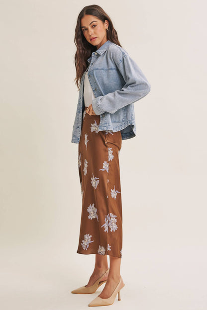 WASHED COTTON TWILL UTILITY OVERSIZED JACKET