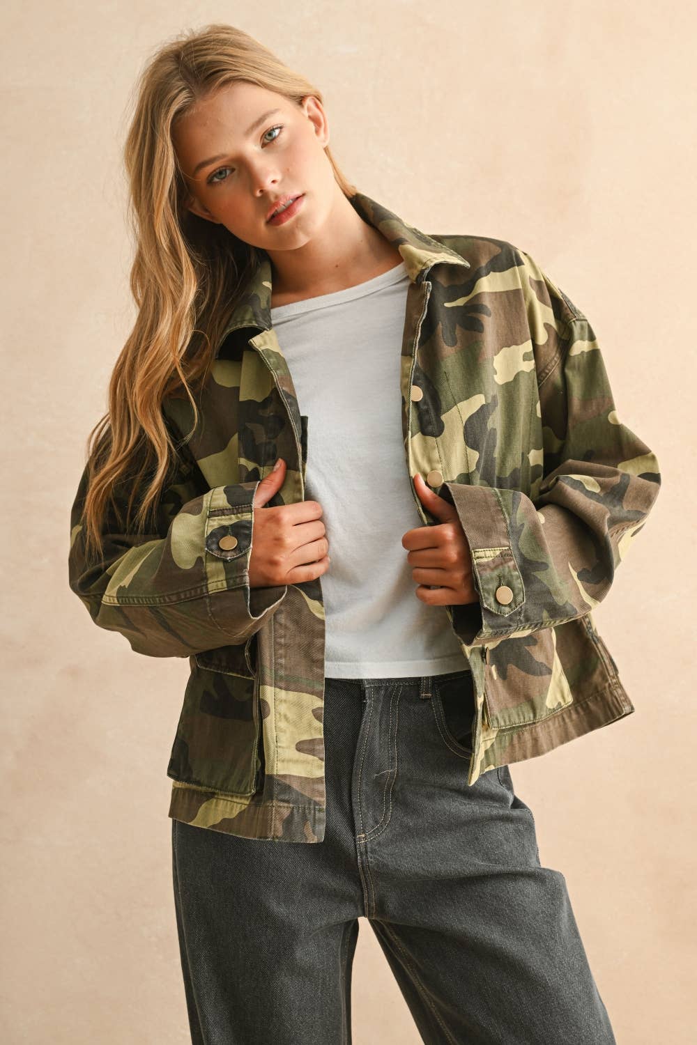 CAMOUFLAGE PRINTED JACKET