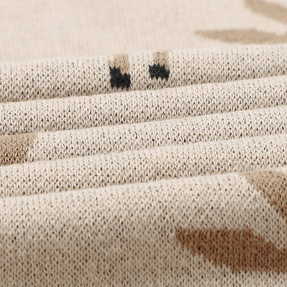100% Luxury Cotton Receiving Swaddle Baby Blanket - Deer