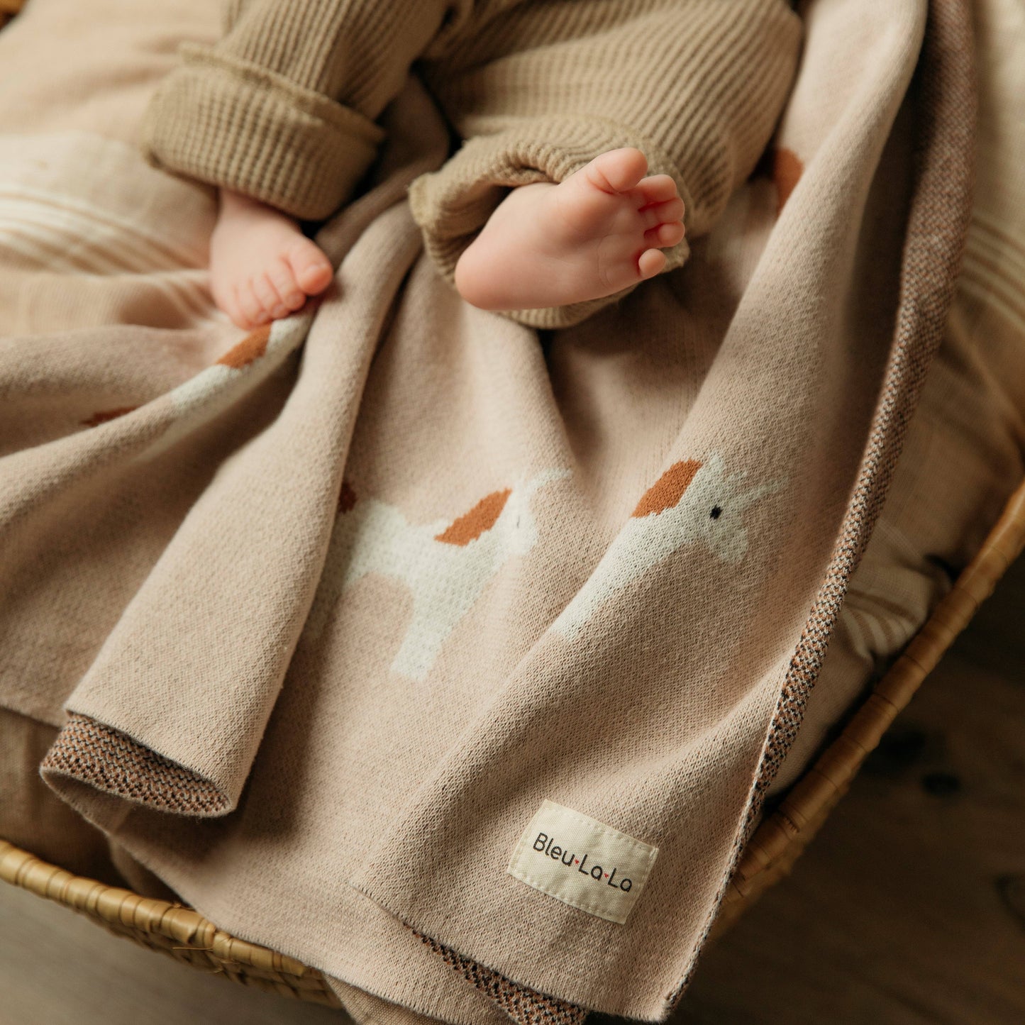 100% Luxury Cotton Swaddle Receiving Baby Blanket - Unicorn