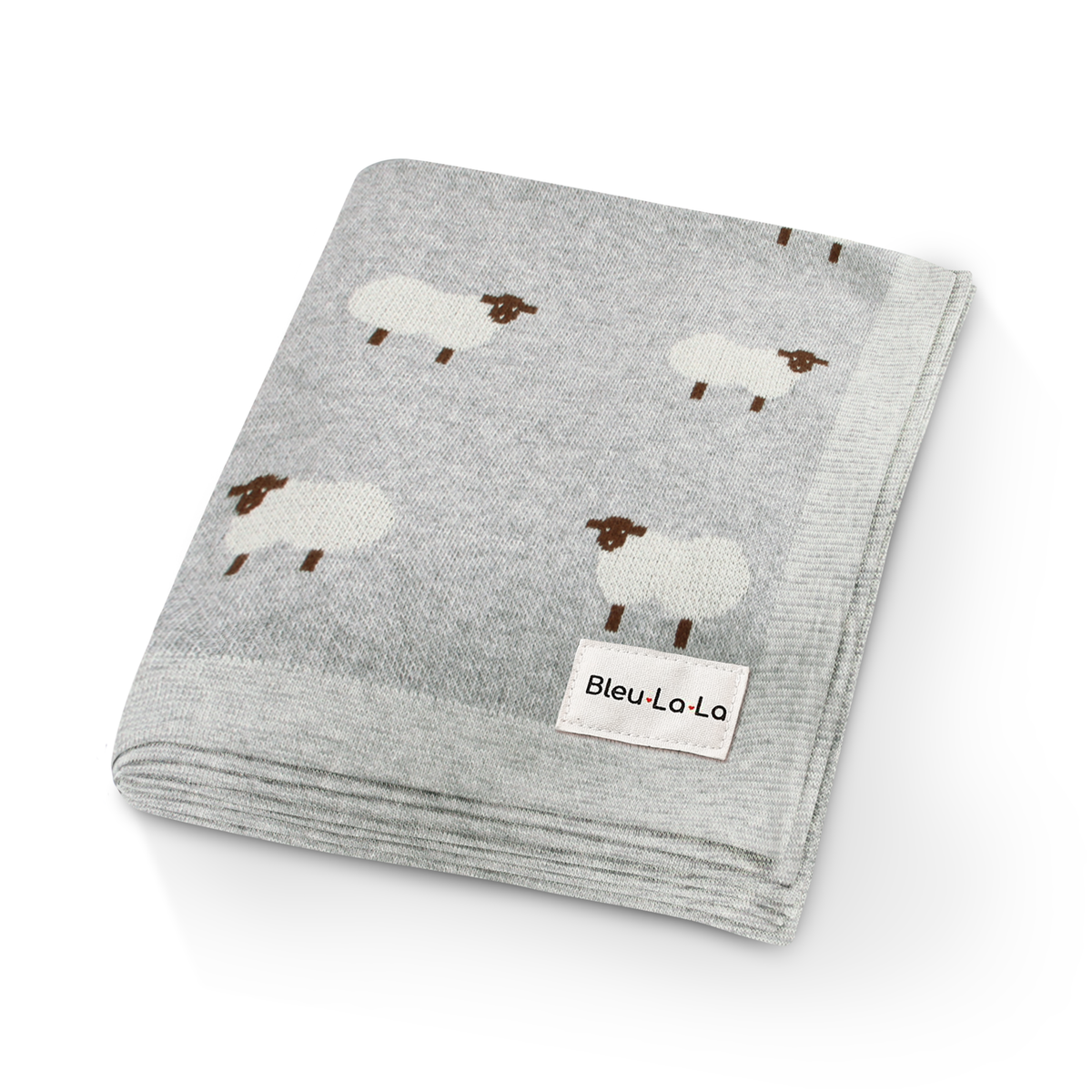 100% Luxury Cotton Receiving Swaddle Baby Blanket - Sheep