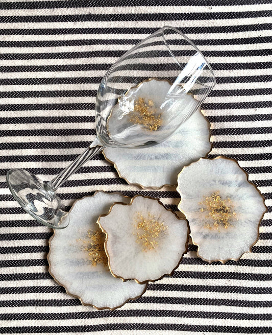 Set of 4 Free Form Geode Coasters