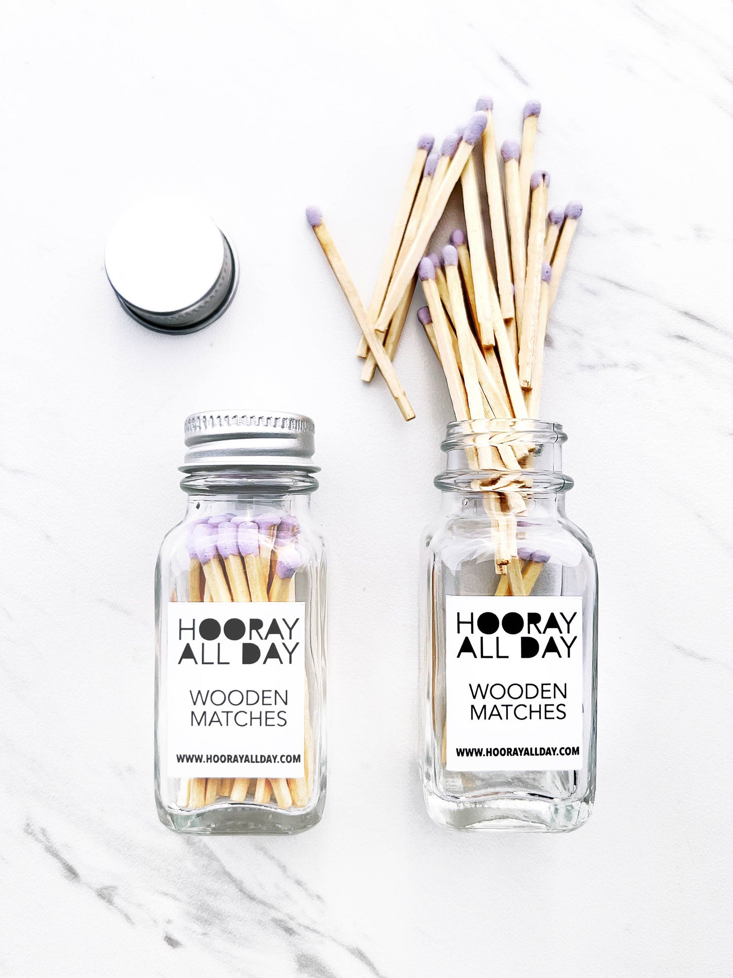 Colorful Wooden Matches In Little Glass Bottle - New Colors!