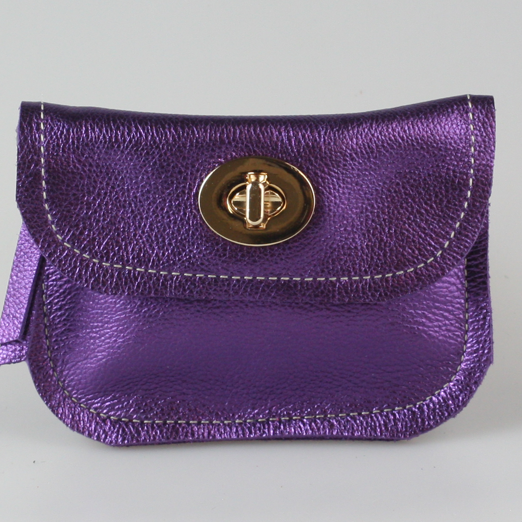 The Turnlock Metallic Leather Wallets: 2sizes!