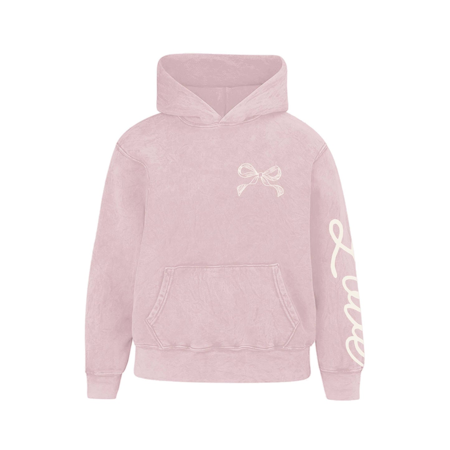 Kids Love People Hoodie-Washed Pink-Girls