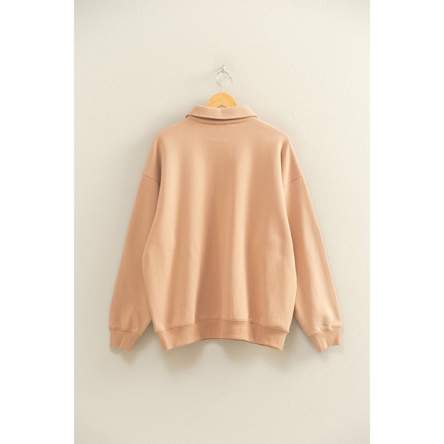 Oversized Polo Collared Pullover