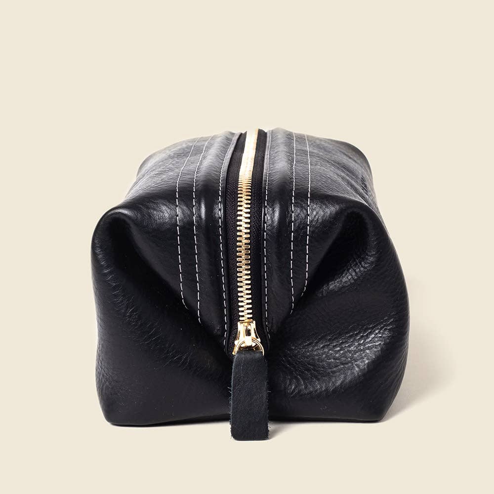 Leather Toiletry Bag -Natural