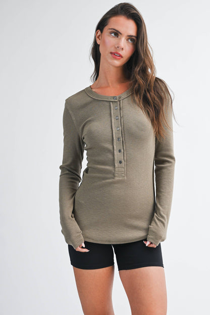 Henley Long Sleeve Top