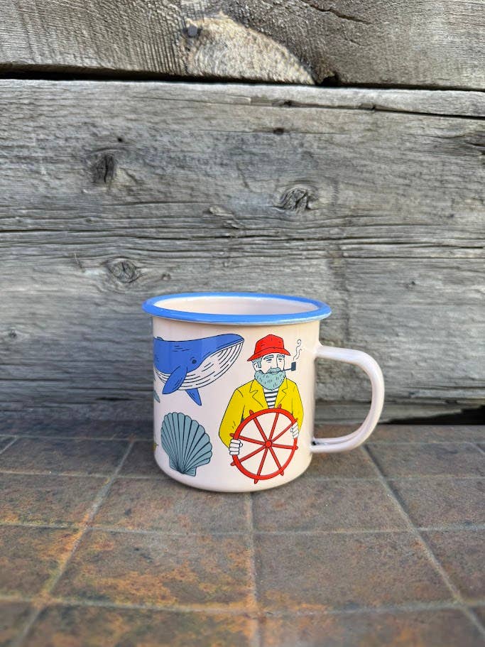 Enamel Coffee & Camp Mug | Salty Seas