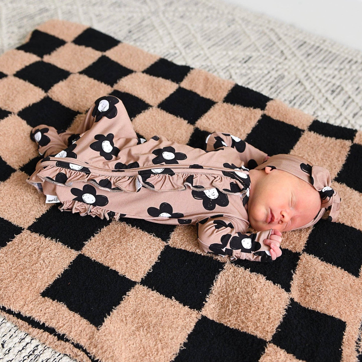 Coco RUFFLE ZIP Bamboo One Piece Flowers Baby Clothing