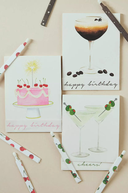 Espresso Martini Happy Birthday Match Card® | Candle Matches
