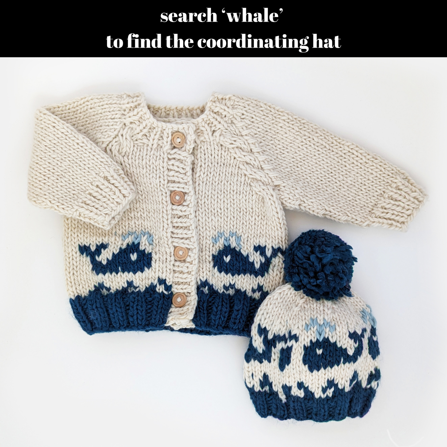 Whale Cardigan Sweater for Baby & Toddler