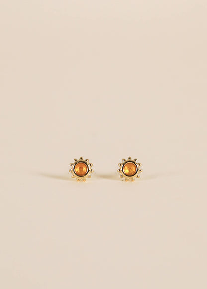 Sun Stud - Amber - Earrings