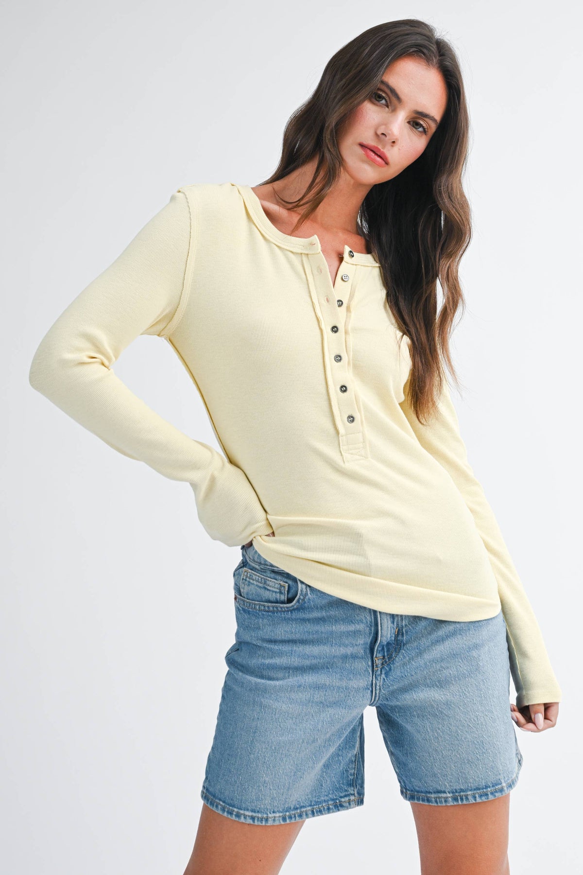 Henley Long Sleeve Top
