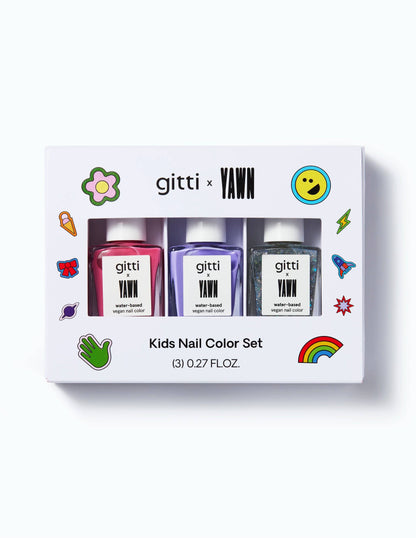 Kids Nail Polish Set | Clean Peel-Off Vegan Nail Polish Trio