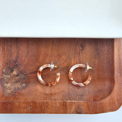 Cam Mini Hoops - Rust // Jewelry, Earrings, Fall