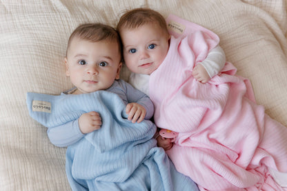 NEW! 100% Luxury Organic Cotton Ribbed Baby Swaddle Blanket