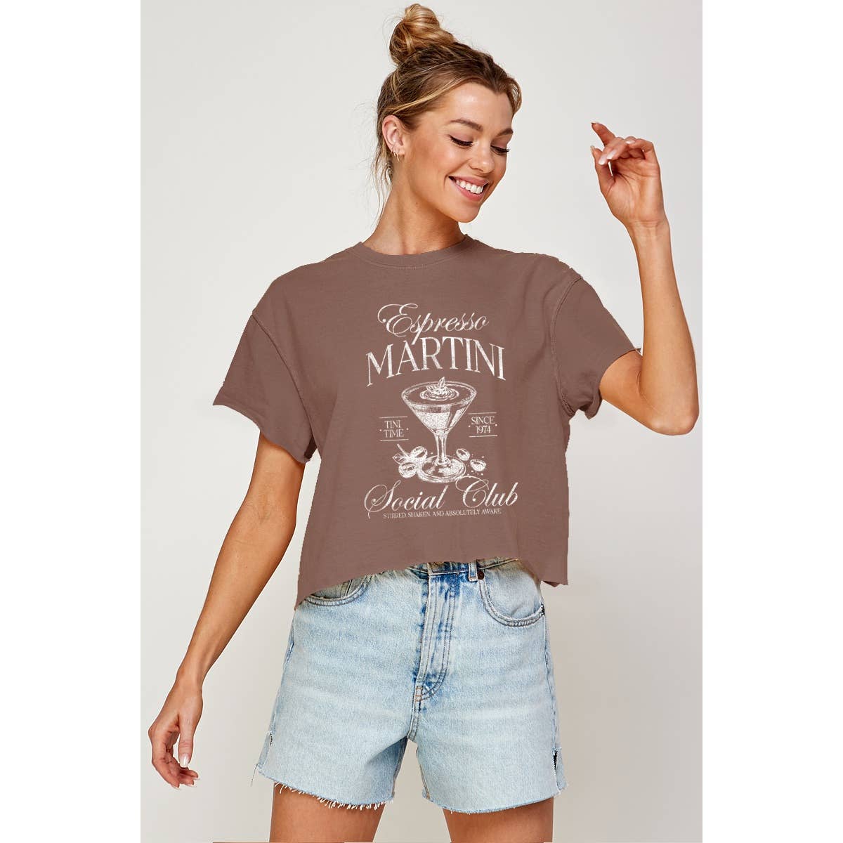ESPRESSO MARTINI GRAPHIC CROP TOP
