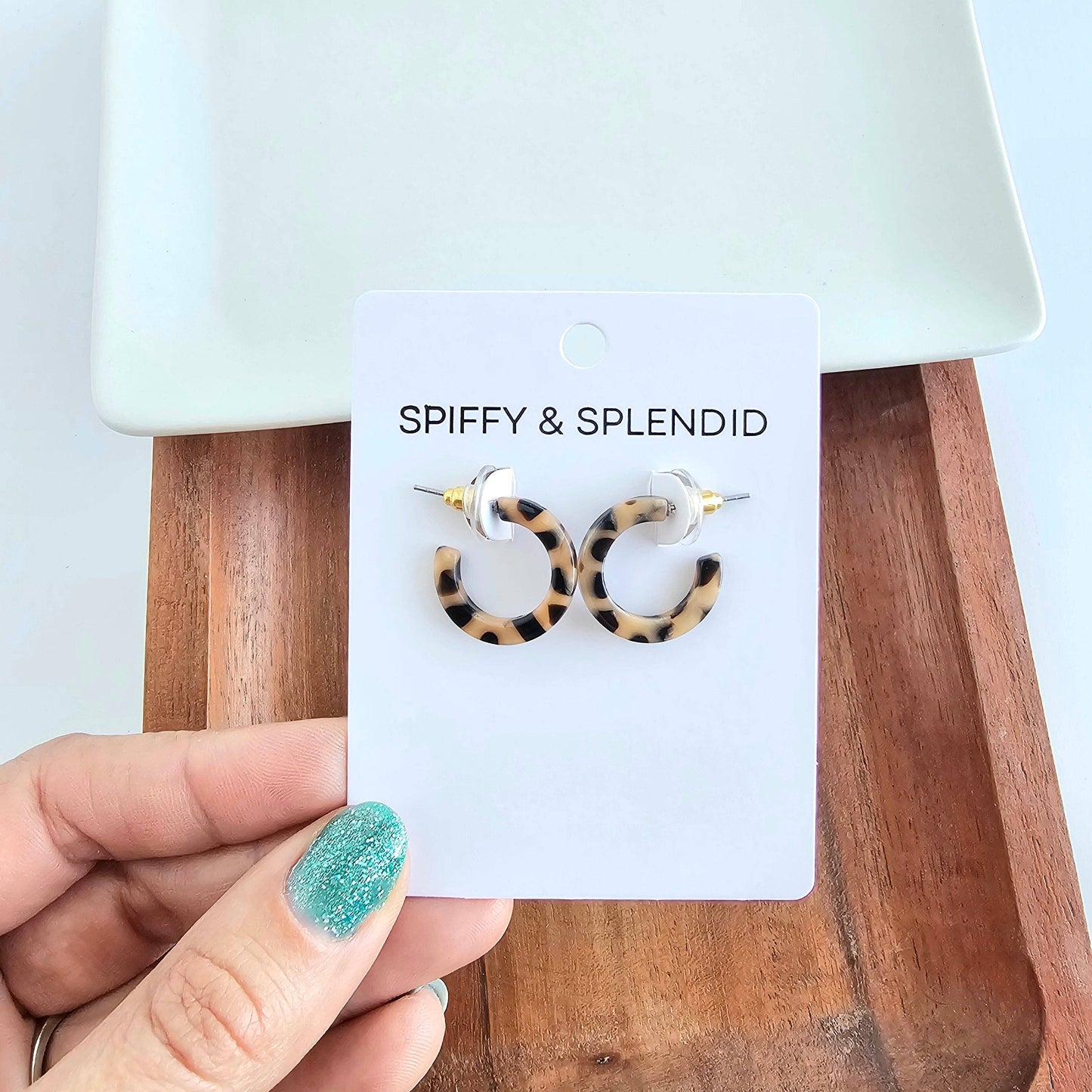 Micro Cam Mini Hoops - Cheetah // Earrings, Fall, Jewelry