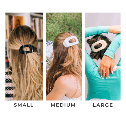 Round Flat Hair Clip | Small | Almond Beige
