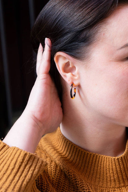 Cam Mini Hoops - Tortoise // Jewelry, Earrings, Fall