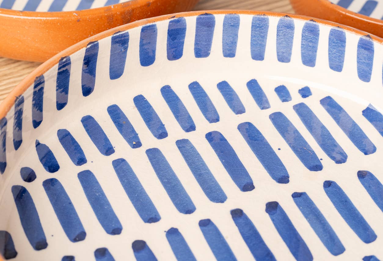 Moroccan Nesting Dish Set - Blue Stripe