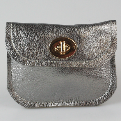 The Turnlock Metallic Leather Wallets: 2sizes!