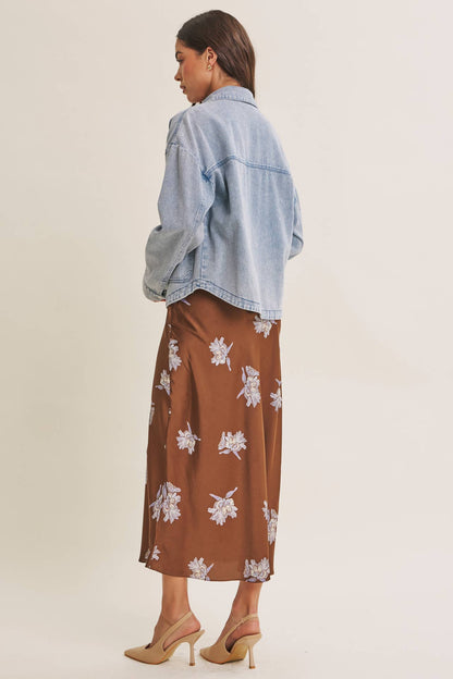 WASHED COTTON TWILL UTILITY OVERSIZED JACKET