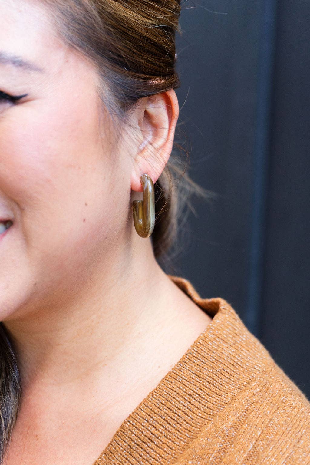 Joanna Hoops - Brown // Jewelry, Earrings, Fall