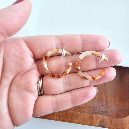Cam Mini Hoops - Rust // Jewelry, Earrings, Fall