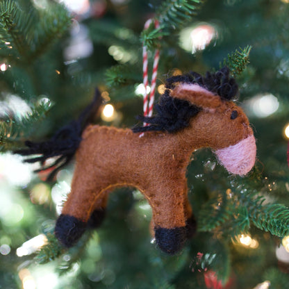 Farm Animal Felt Wool Christmas Ornaments