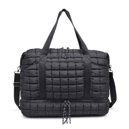 Globetrotter Quilted Nylon Puffer Travel Weekender