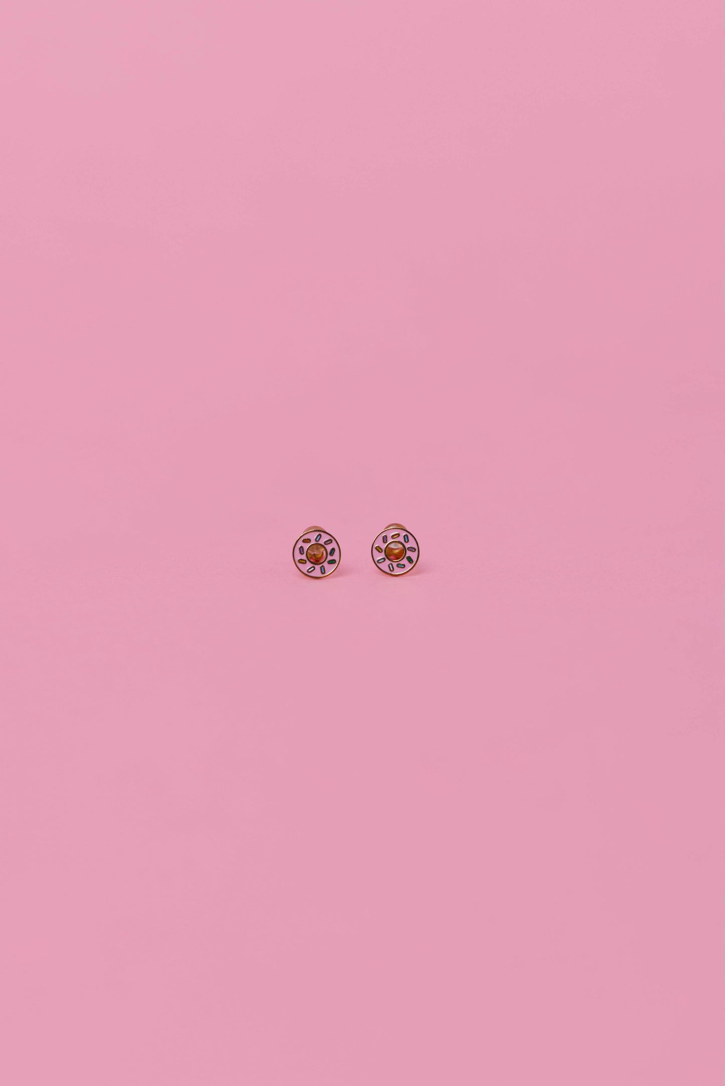 Donut Enamel Flat Back Kids Earrings