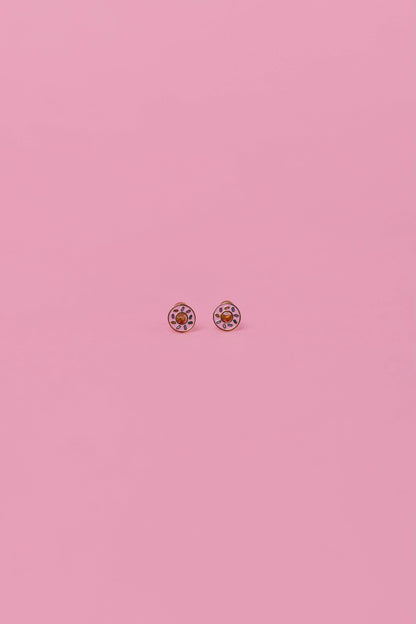 Donut Enamel Flat Back Kids Earrings