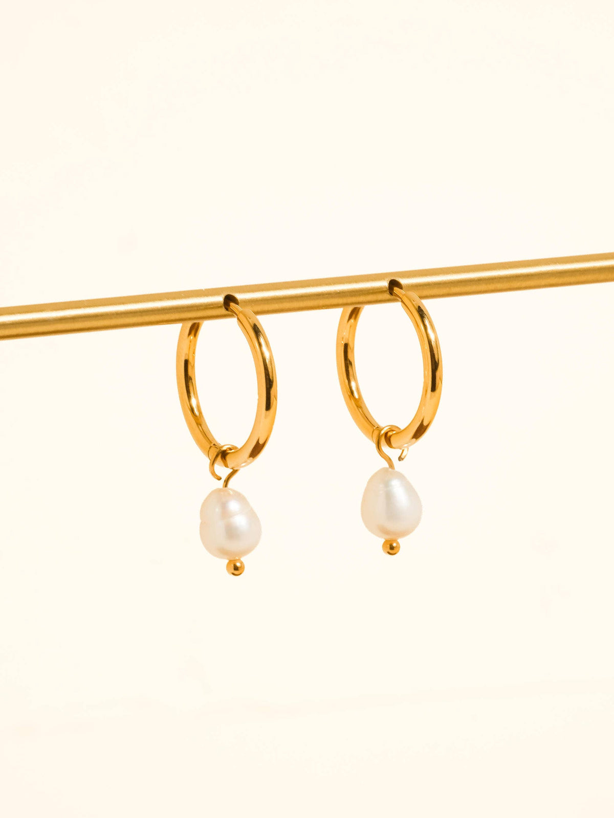 Toile 18K Gold Non-Tarnish Classic Pearl Drop Earrings