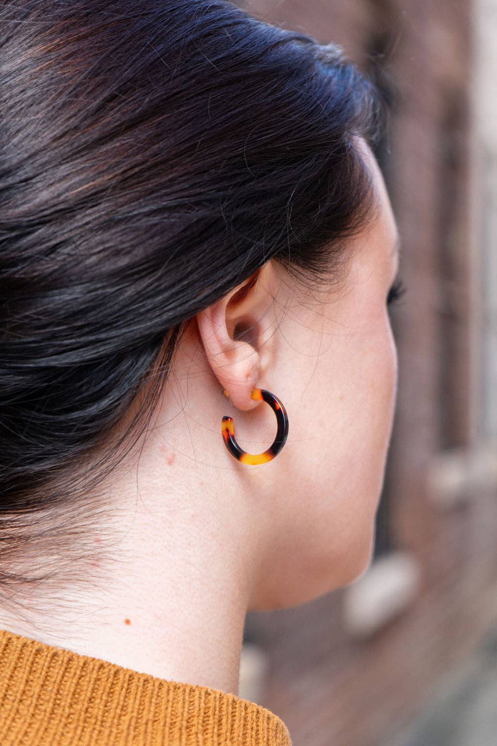 Cam Mini Hoops - Tortoise // Jewelry, Earrings, Fall