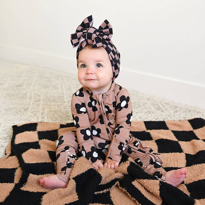 Coco RUFFLE ZIP Bamboo One Piece Flowers Baby Clothing